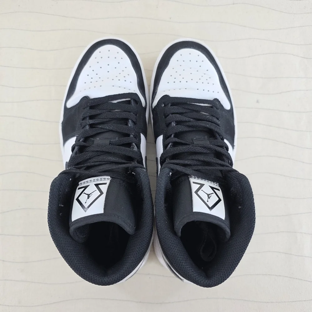 Nike Mens Air Jordan 1 Mid SE Diamond Shorts Pearl/Black Shoes DH6933-100 Size 7